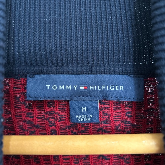 Tommy Hilfiger Stella Blue Red Turtleneck Sweater Christmas Women’s M NWOT - Picture 2 of 10